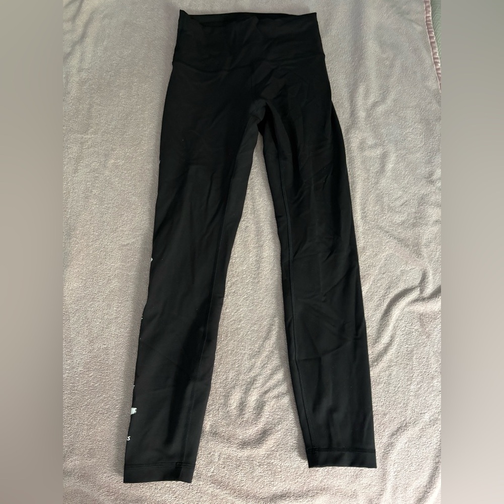 Lululemon Athletica Jet Black Leggings with Writing - Ed Curtis